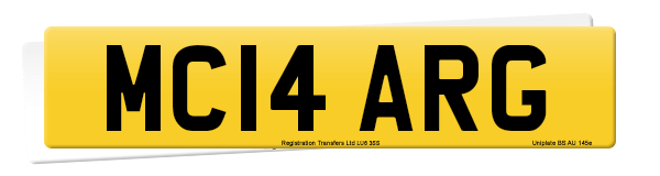 Registration number MC14 ARG